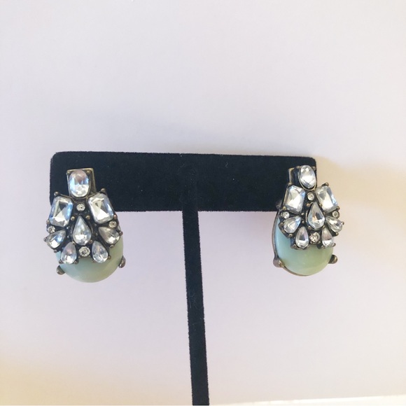 Anthropologie X BaubleBar Seastone and Rhinestone Pierced Earrings - Picture 7 of 10